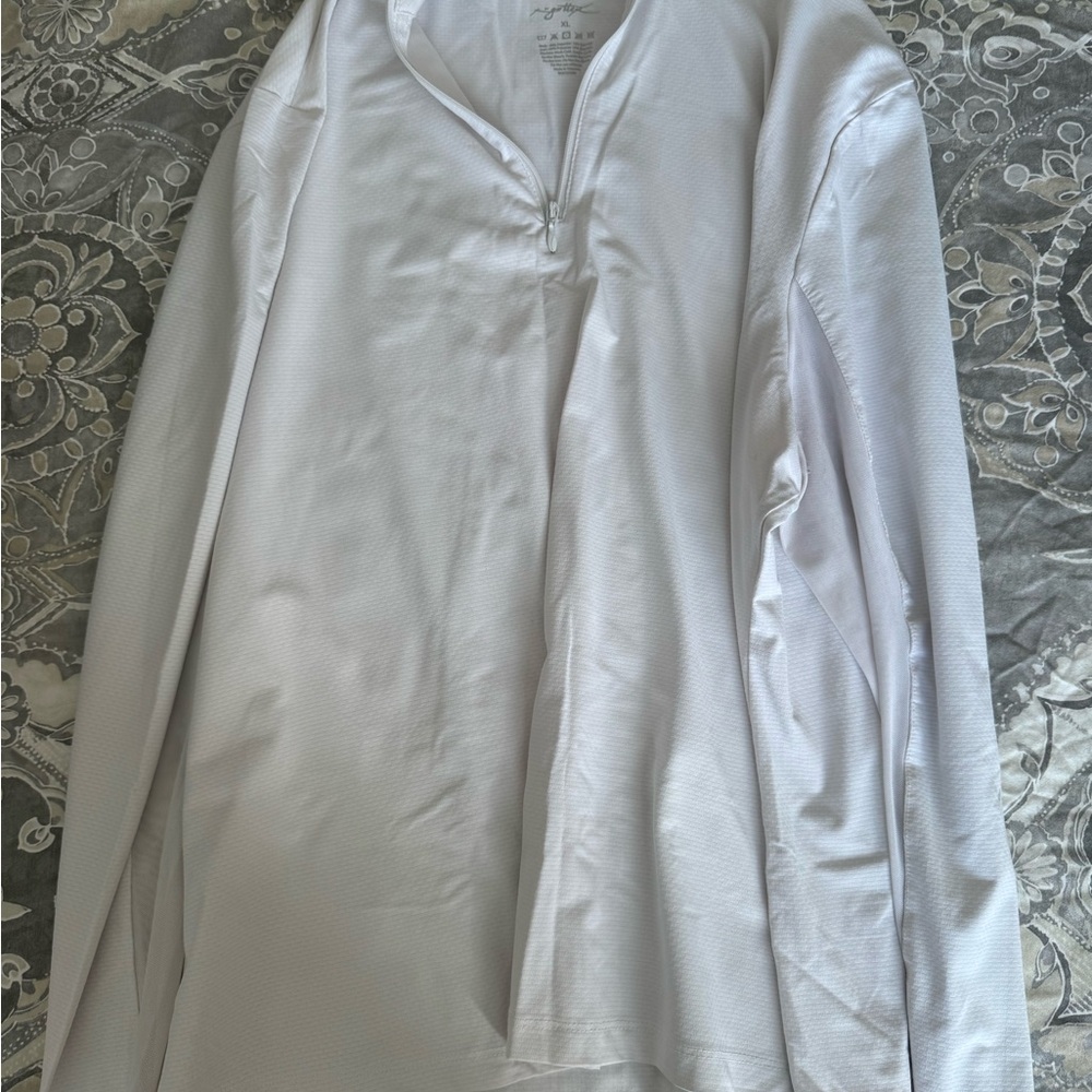 White Quarter-Zip Pullover